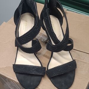 Liz Claiborne Black Strappy Heels
